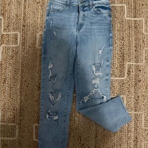 Eunina Light Blue Distressed Boyfriend Jeans